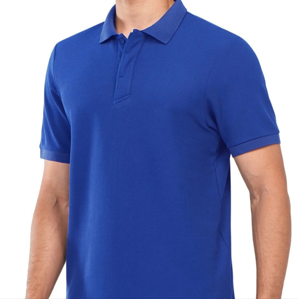 Northern Reflections Men's Polo Shirt XL Blue Short Sleeve Classic Fit Cotton Bl